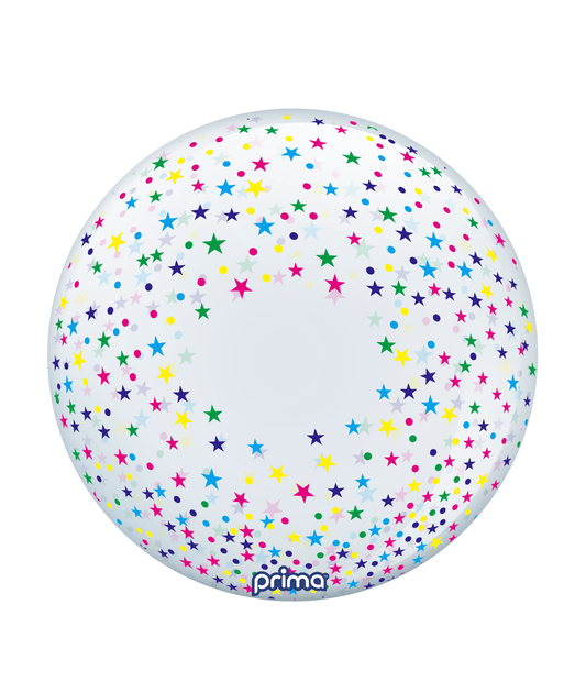 20” Colorful Confetti Stars Sphere - BAM Party Global