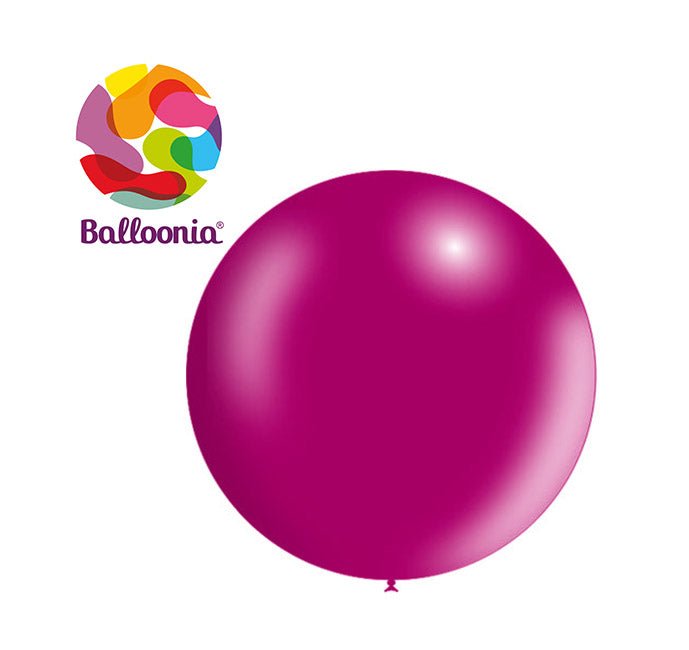 Balloonia 3ft Metallic Fuchsia Latex Balloon 5ct - BAM Party Global