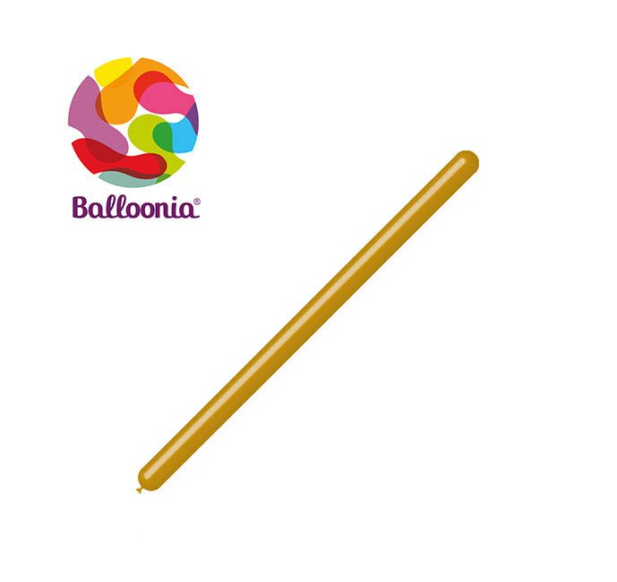 Balloonia 260 Latex Metallic Gold 50ct - BAM Party Global