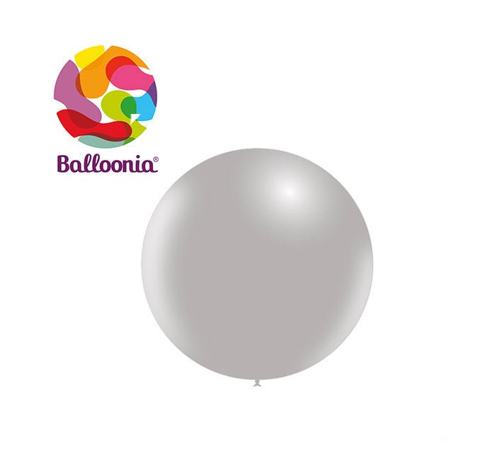 Balloonia 2ft Grey Latex Balloon 5ct - BAM Party Global