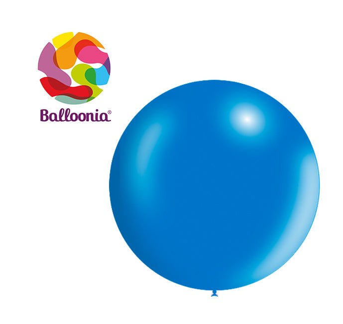 Balloonia 2ft Metallic Latex Blue 5ct - BAM Party Global