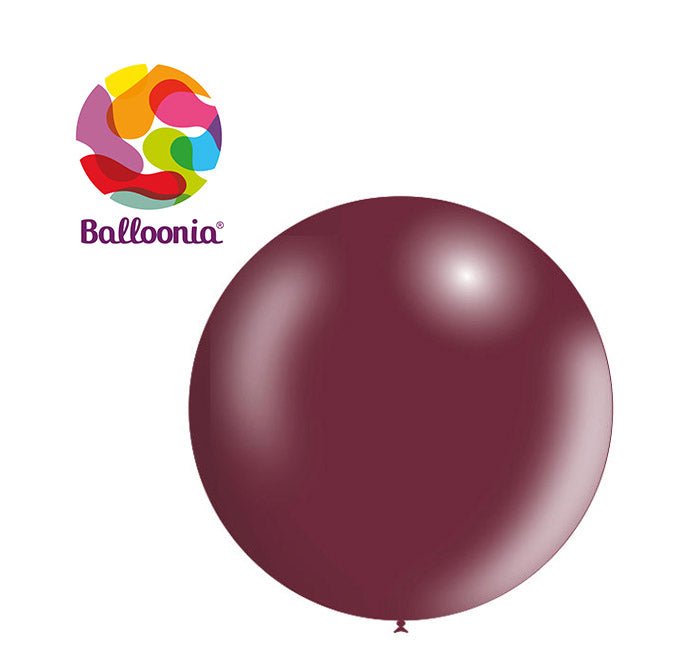 Balloonia 2ft Metallic Latex Burgundy 5ct - BAM Party Global