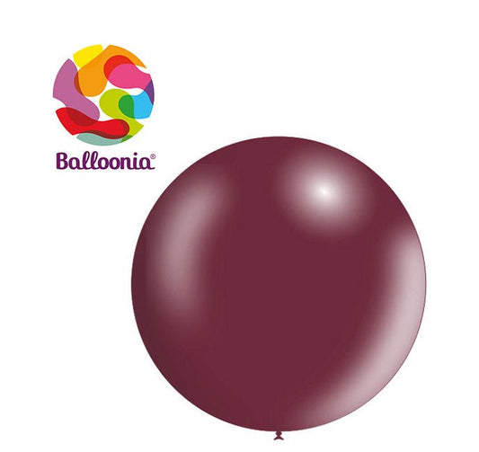 Balloonia 2ft Metallic Latex Burgundy 5ct - BAM Party Global