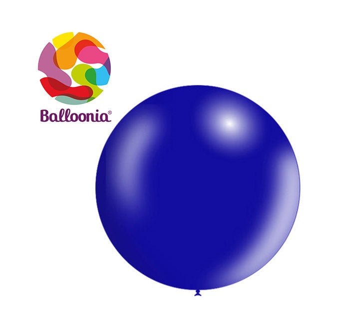 Balloonia 2ft Metallic Latex Navy Blue 5ct - BAM Party Global