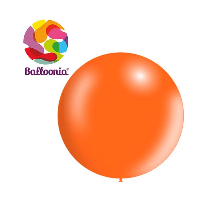 Balloonia 2ft Metallic Latex Orange 5ct - BAM Party Global