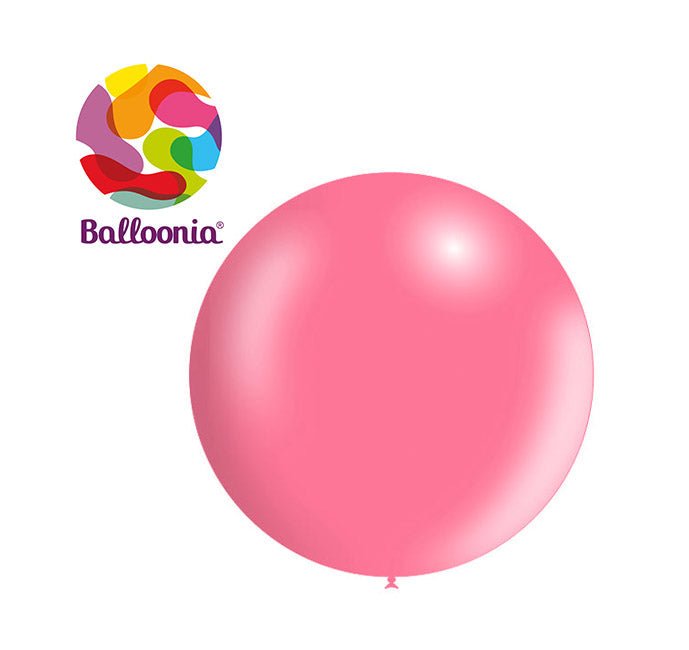 Balloonia 2ft Metallic Latex Pink 5ct - BAM Party Global