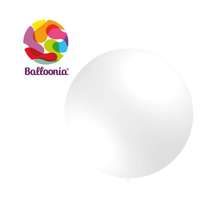 Balloonia 2ft Metallic Latex White 5ct - BAM Party Global