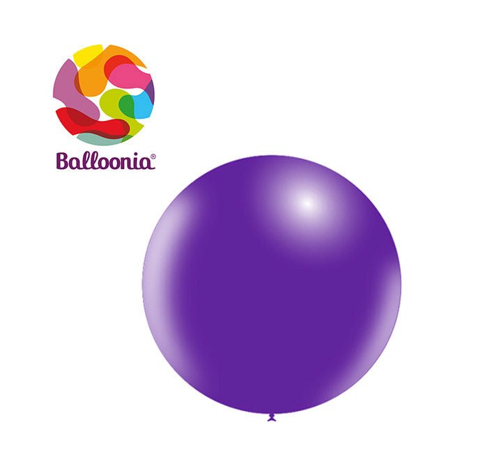 Balloonia 2ft Purple Latex Balloon 5ct - BAM Party Global