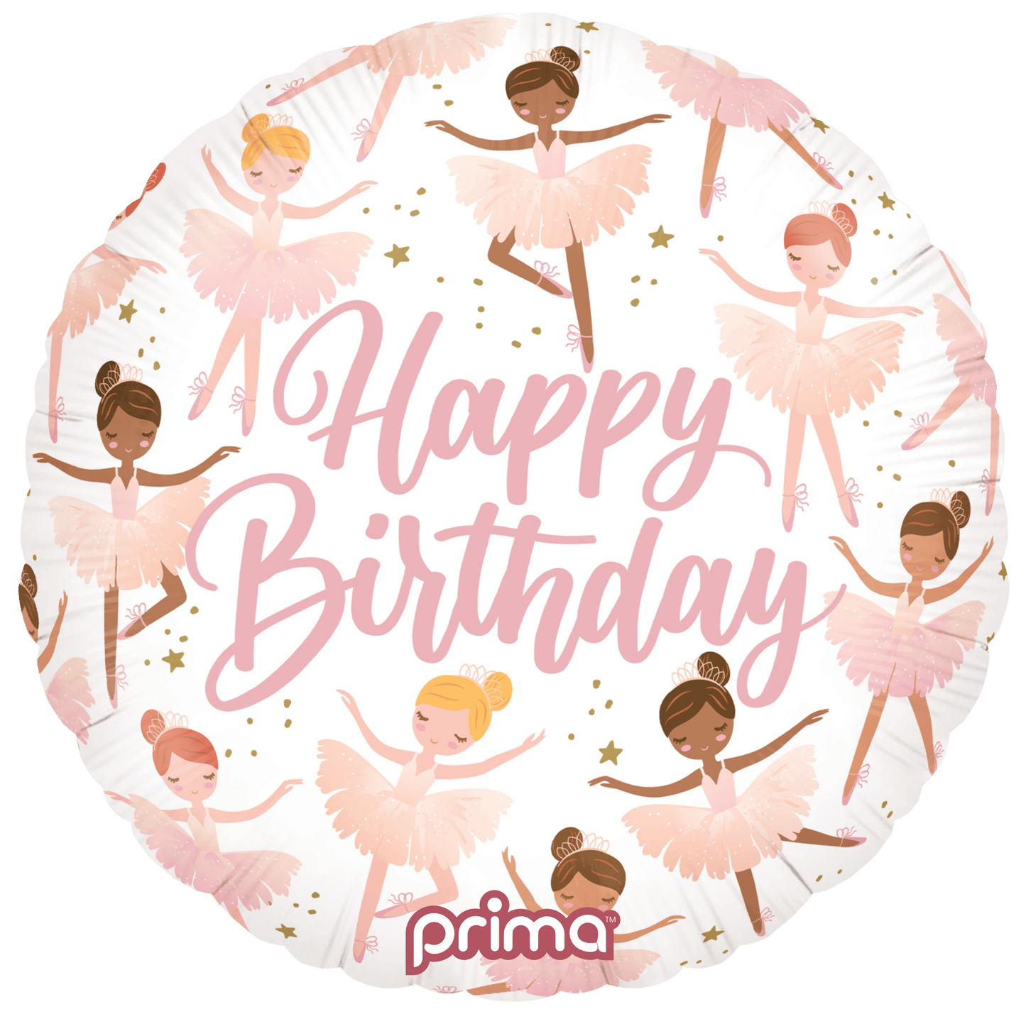 18” Round Birthday Ballerinas - BAM Party Global