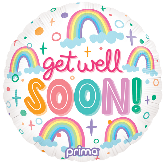 18” Round Get Well Soon Rainbows - BAM Party Global