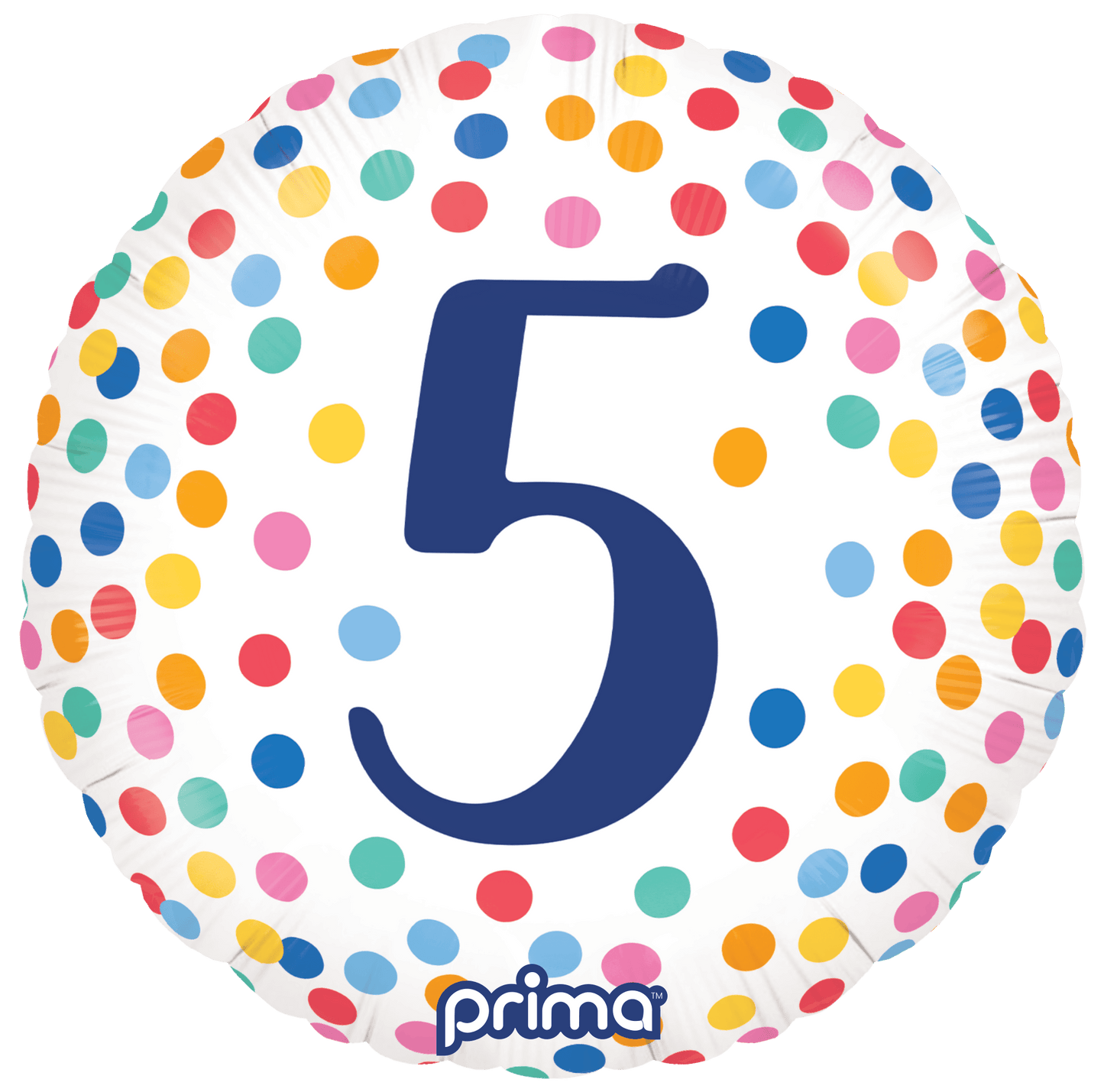 18” Round Happy Birthday Confetti Numbers 1-5 - BAM Party Global