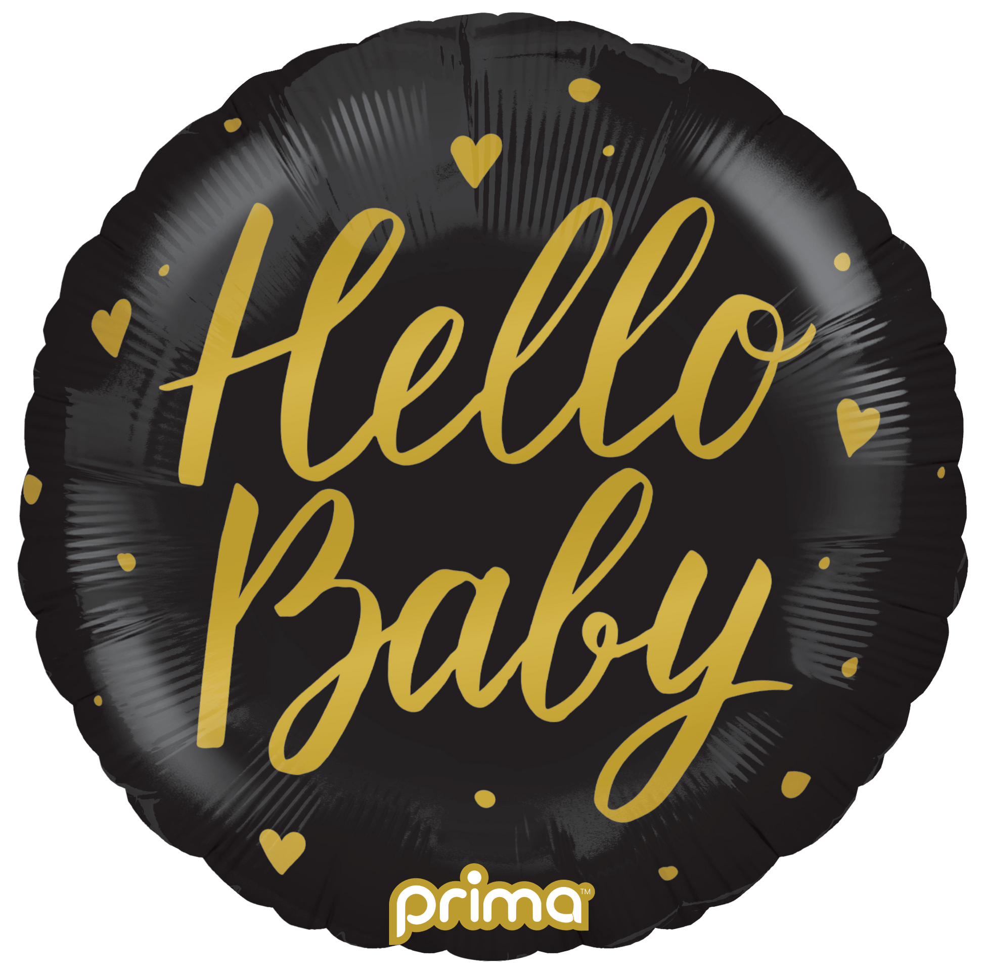 18” Round Hello Baby Black - BAM Party Global