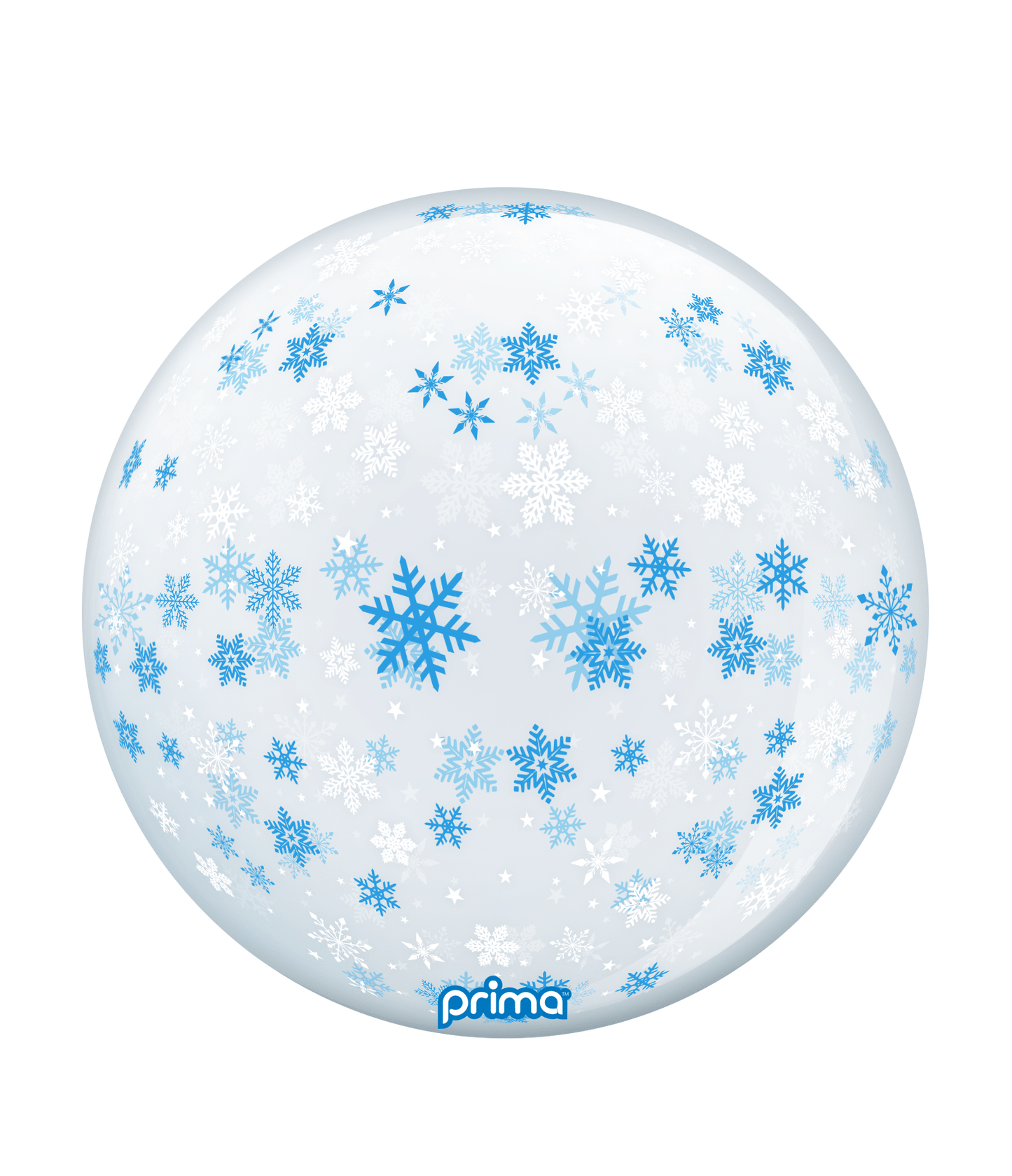 20” Blue & White Snowflakes Sphere - BAM Party Global