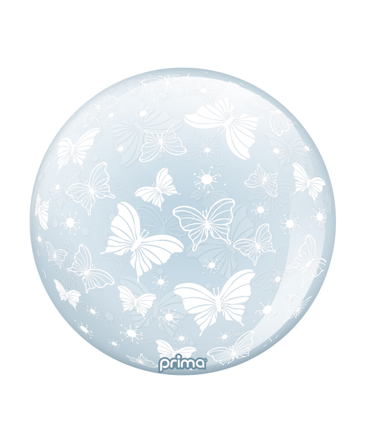 20” White Butterflies Sphere - BAM Party Global