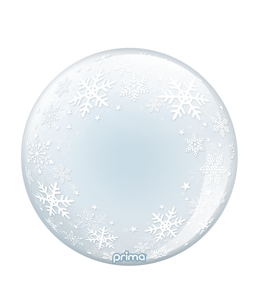 20” White Snowflakes Sphere - BAM Party Global