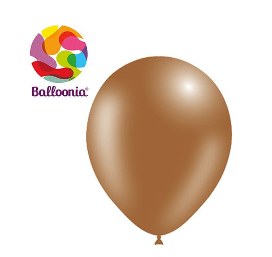 Balloonia 10" Brown Latex Balloons - 100ct - BAM Party Global