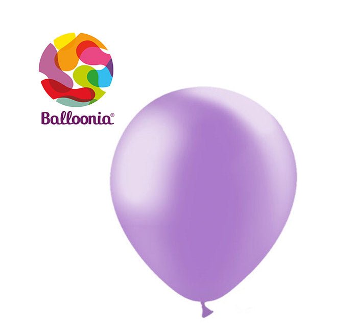 Balloonia 10" Latex Metallic Lavender 100ct - BAM Party Global