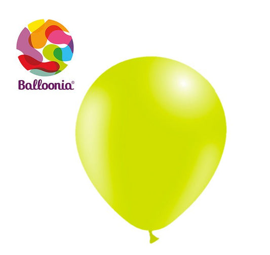 Balloonia 10" Lime Green Latex Balloons - 100ct - BAM Party Global