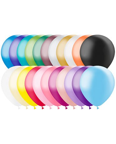 Balloonia 10" Metallic Assorted Latex Balloons - 100ct - BAM Party Global
