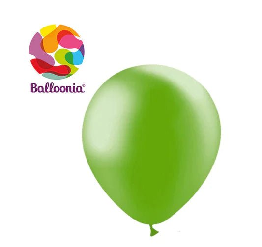 Balloonia 10" Metallic Green Latex Balloons - 100ct - BAM Party Global