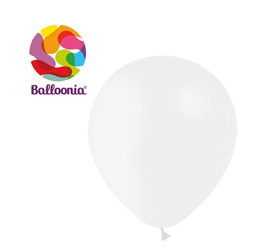 Balloonia 10" White Latex Balloons - 100ct - BAM Party Global