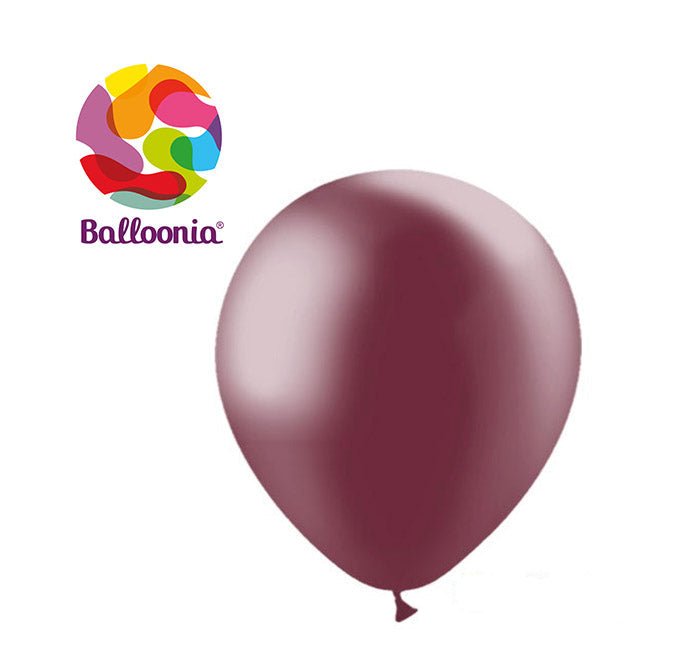 Balloonia 12" Burgundy Latex Balloons - 50ct - BAM Party Global