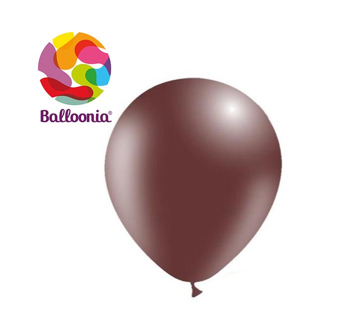 Balloonia 12" Chocolate Latex Balloons - 50ct - BAM Party Global