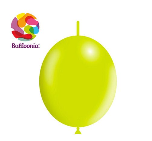 Balloonia 12" Decolink Lime Green Latex Balloons - 100ct - BAM Party Global