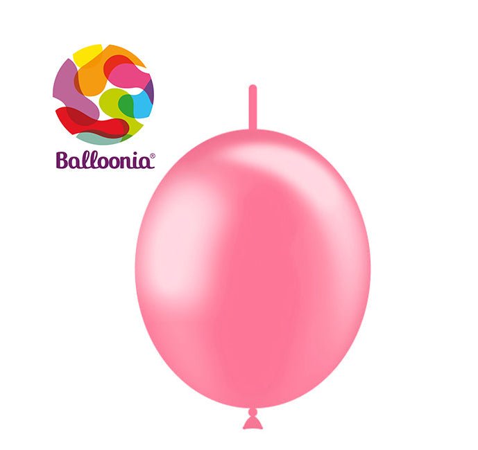 Balloonia 12" Decolink Metallic Latex Pink 100ct - BAM Party Global