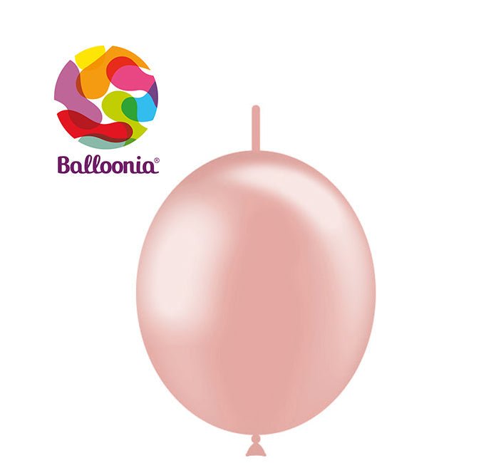 Balloonia 12" Decolink Metallic Rose Gold 50ct - BAM Party Global