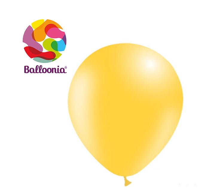 Balloonia 12" Latex Yellow 50ct - BAM Party Global