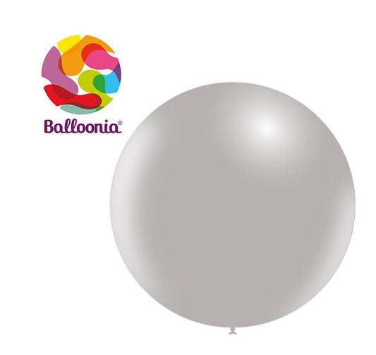 Balloonia 3ft Grey Latex Balloon 5ct - BAM Party Global