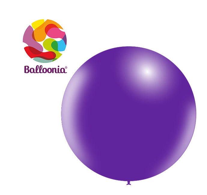 Balloonia 3ft Latex Purple 5ct - BAM Party Global