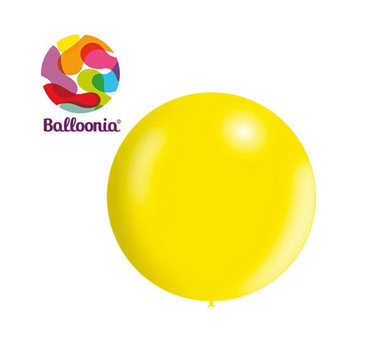 Balloonia 3ft Metallic Latex Lemon 5ct - BAM Party Global