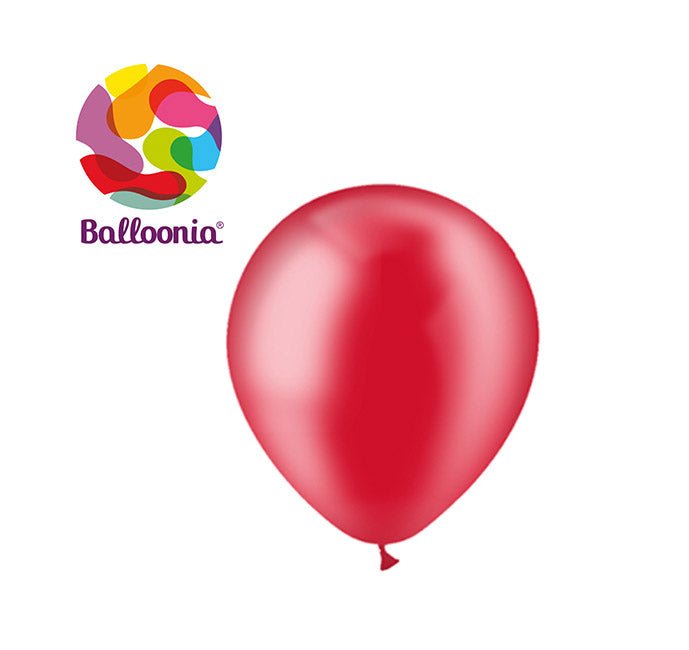 Balloonia 5" Crystal Red Latex Balloon 100ct - BAM Party Global