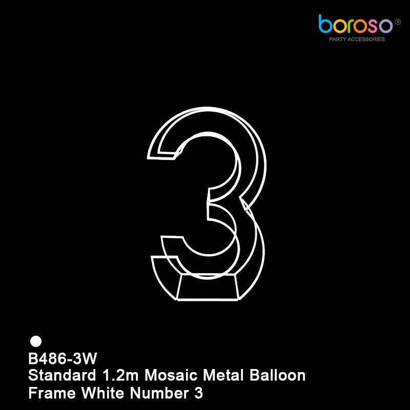 Mosaic Metal Balloon Frame 0-9 - BAM Party Global