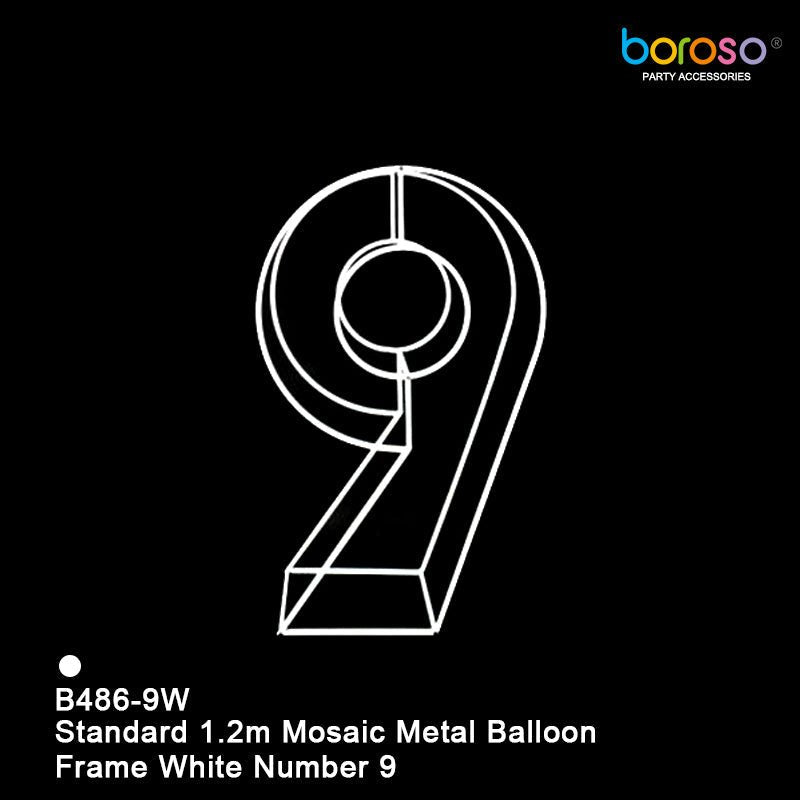 Mosaic Metal Balloon Frame 0-9 - BAM Party Global