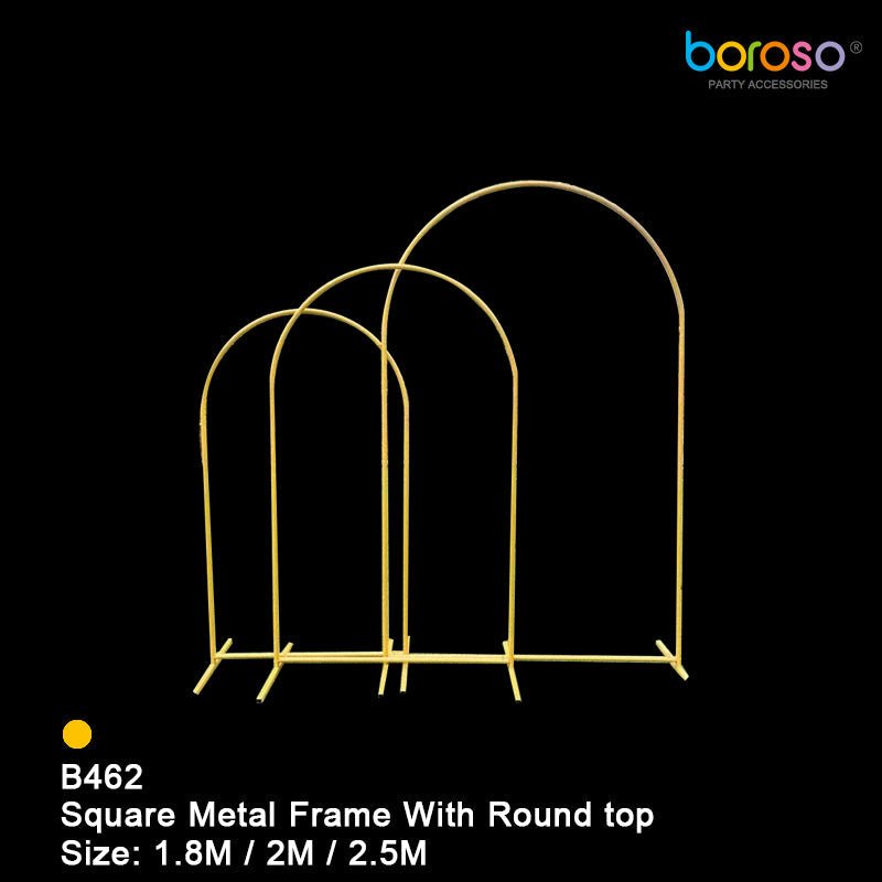 Square Metal Frame with Round Top - BAM Party Global